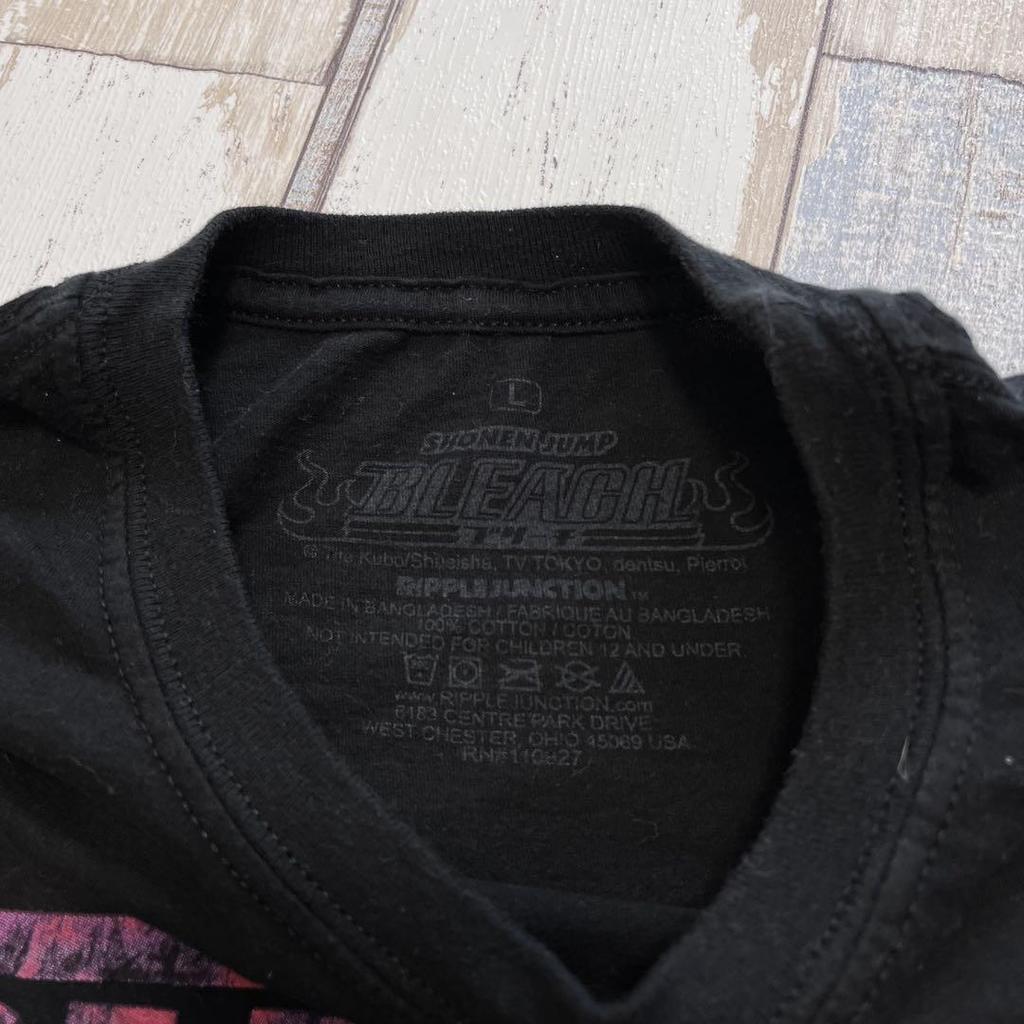 [USED] BLEACH Black T-Shirt, Size M, Official Tag, Anime Shirt, Size M