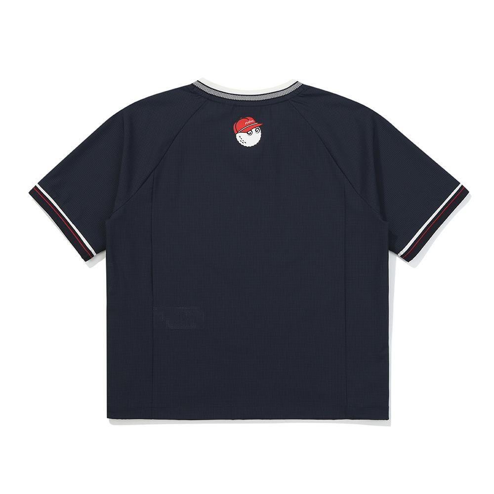 MALBON GOLF V-Neck Air Dot Piste Navy (Woman)