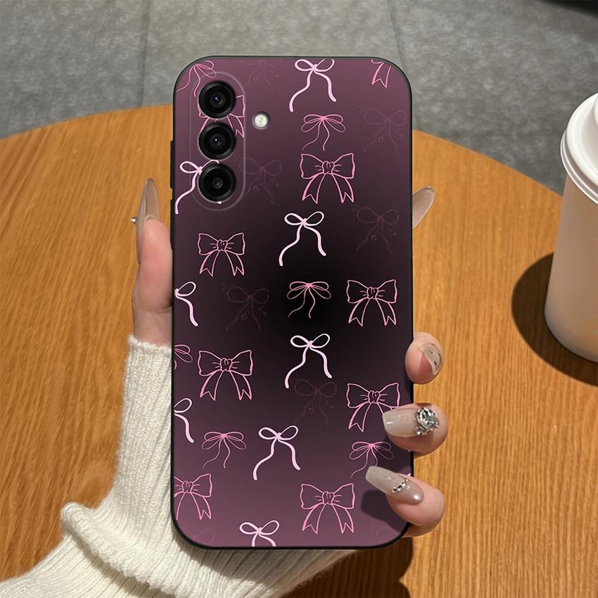For Samsung Galaxy A17 A16 A15 A14 A13 A07 A06 A04 A01 Phone Cases Blue Porcelain Cat Matte Silicone Anti Drop Lightweight Housing For Samsung Bumpers