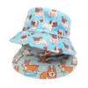 Frühling und Sommer Polyester Cartoon Hund Druck Eimerhut Fischerhut Outdoor Reise Sonnenschutzmütze für Männer und Frauen 207