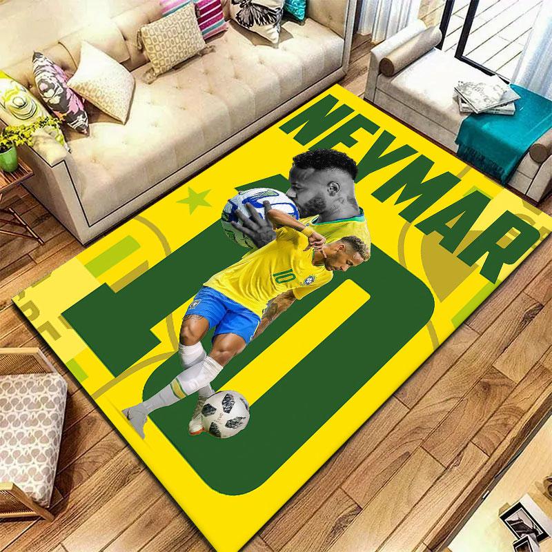 Neymar Jr Carpet Rug for Living Room Bedroom Home Sofa Decoration,Kids play Non-slip Floor Mat