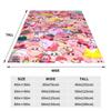 Warm Soft Blankets Airplane Travel Kirby Stars Collages Throw Blanket Flannel Bedspread For Couch Bed Comfortable Sofa Bed Cover