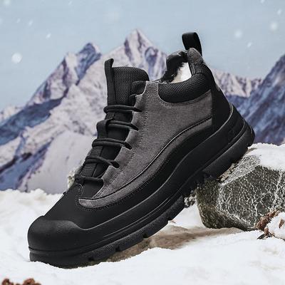 Fashion New Men's Winter Snow Boots Waterproof Leather Sports Super Warm Men's Boots Outdoor Men's Hiking Boots Work Travel Shoes