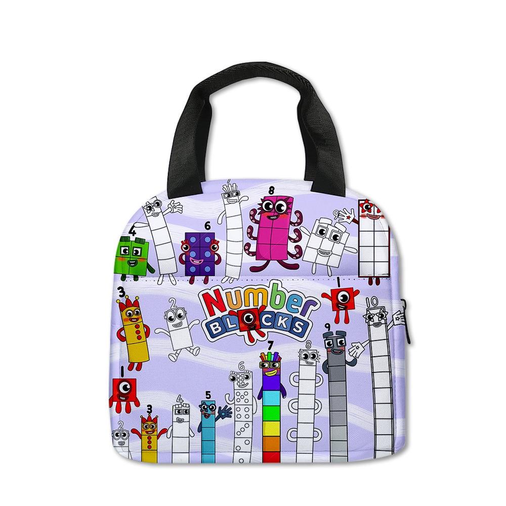 Numberblocks Digitale Bausteine Isolierte Lunchtasche für Grundschüler