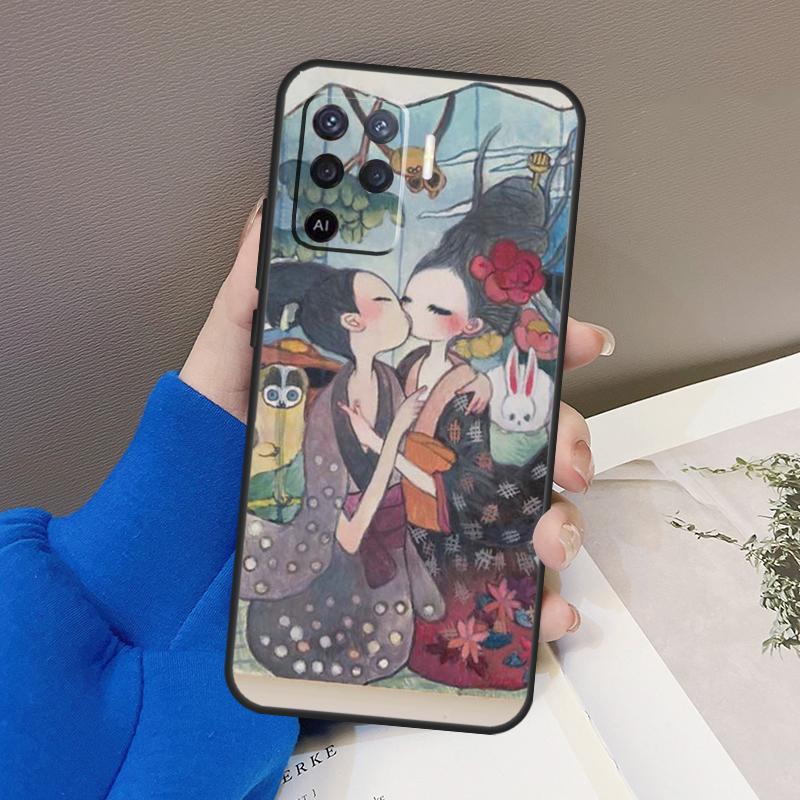 Aya Takano Case For Oppo A94 A74 A54 A80 A60 A40 A18 A38 A58 A78 A98 A96 A76 A16 A15 A17 A57 A77 A5 Pro