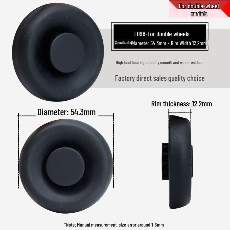 Universalrad-Ersatz für Gepäckkoffer: Lederrolle Gummirolle Felgenreparaturzubehör