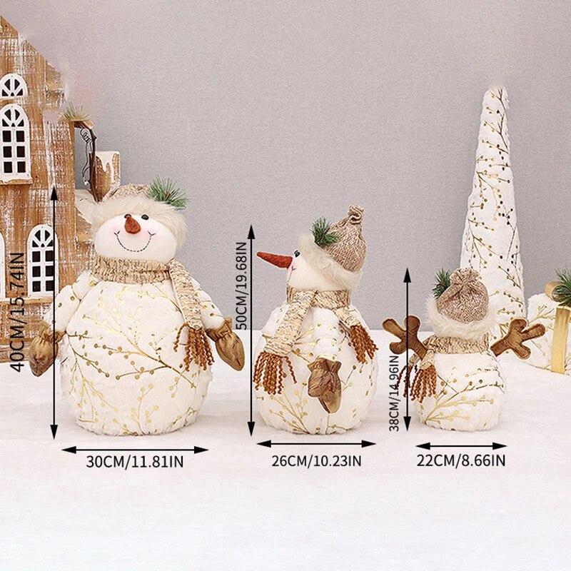 Christmas Snowman  Indoor Decorations, Xmas Animated Plush-Knit Collectible Plush Doll, , Home Holiday Ornaments Snowman Doll Ch