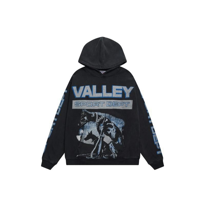 High Street Style Embroidered Rhinestone Hooded Sweatshirt Teenagers