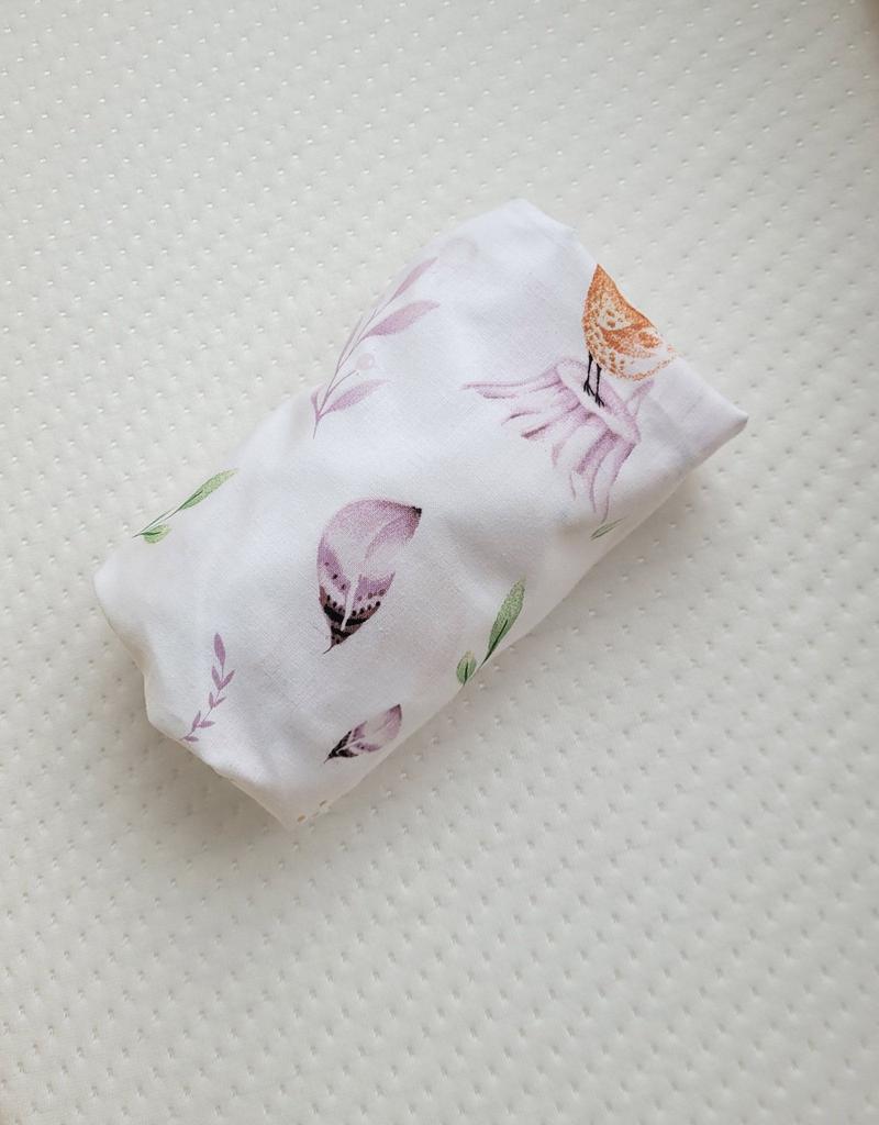 Cotton sheet for the Boho Moses basket of the gondola stroller 75x35 cm - Forest delicacy