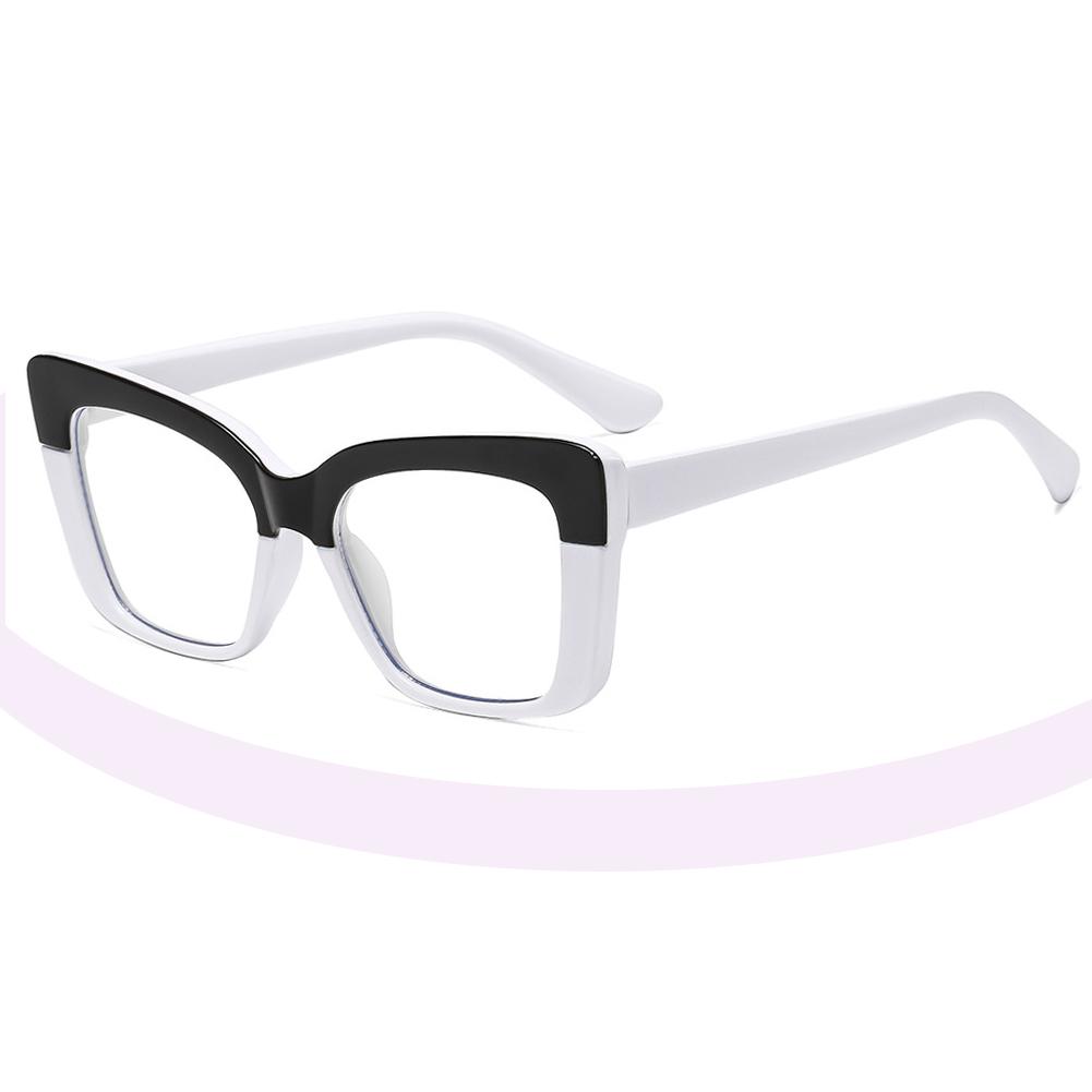 

Brand Design Square Cat Eye Patchwork Color Frame Hyperopia Eyewear Photochromic Anti Blue Light Computer Women Reading Glasses 0