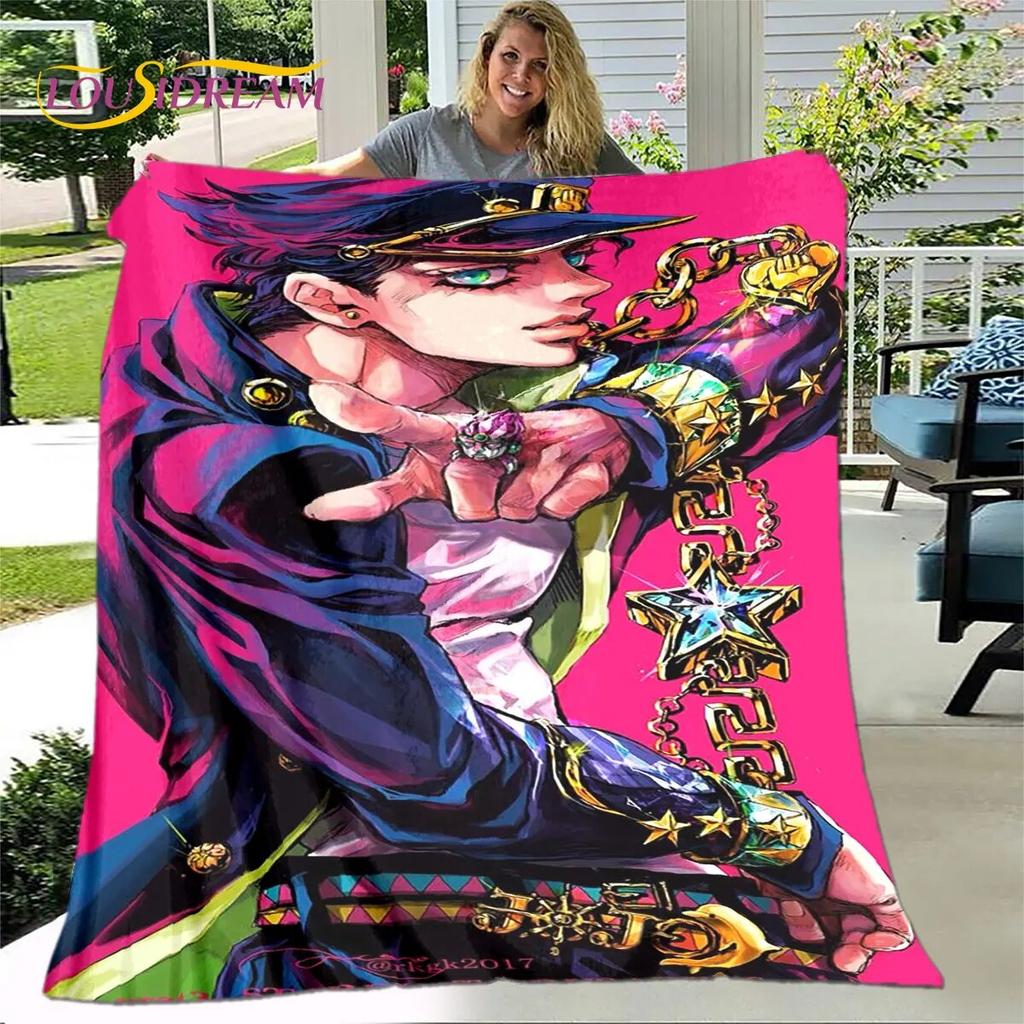 Anime Jojo's Bizarre Adventure Soft Plush Blanket,Flannel Blanket Throw Blanket for Living Room Bedroom Bed Sofa Picnic Cover