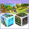 Minecraft Alarm Clock Led Night Light Colourful Changing Desktop Decoration