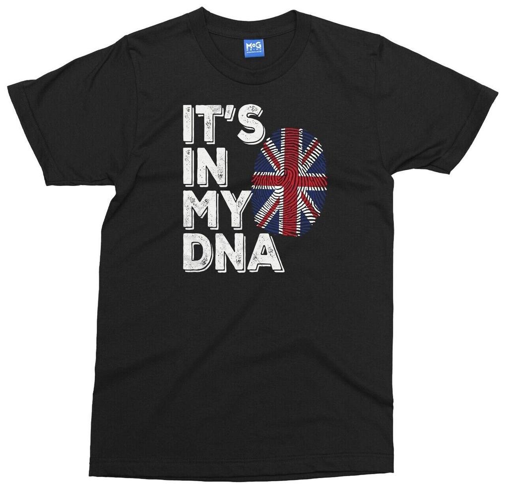 ItS In My Dna TShirt Unisex British Flag Tee Union Jack Top Uk Ethnicity Shirt