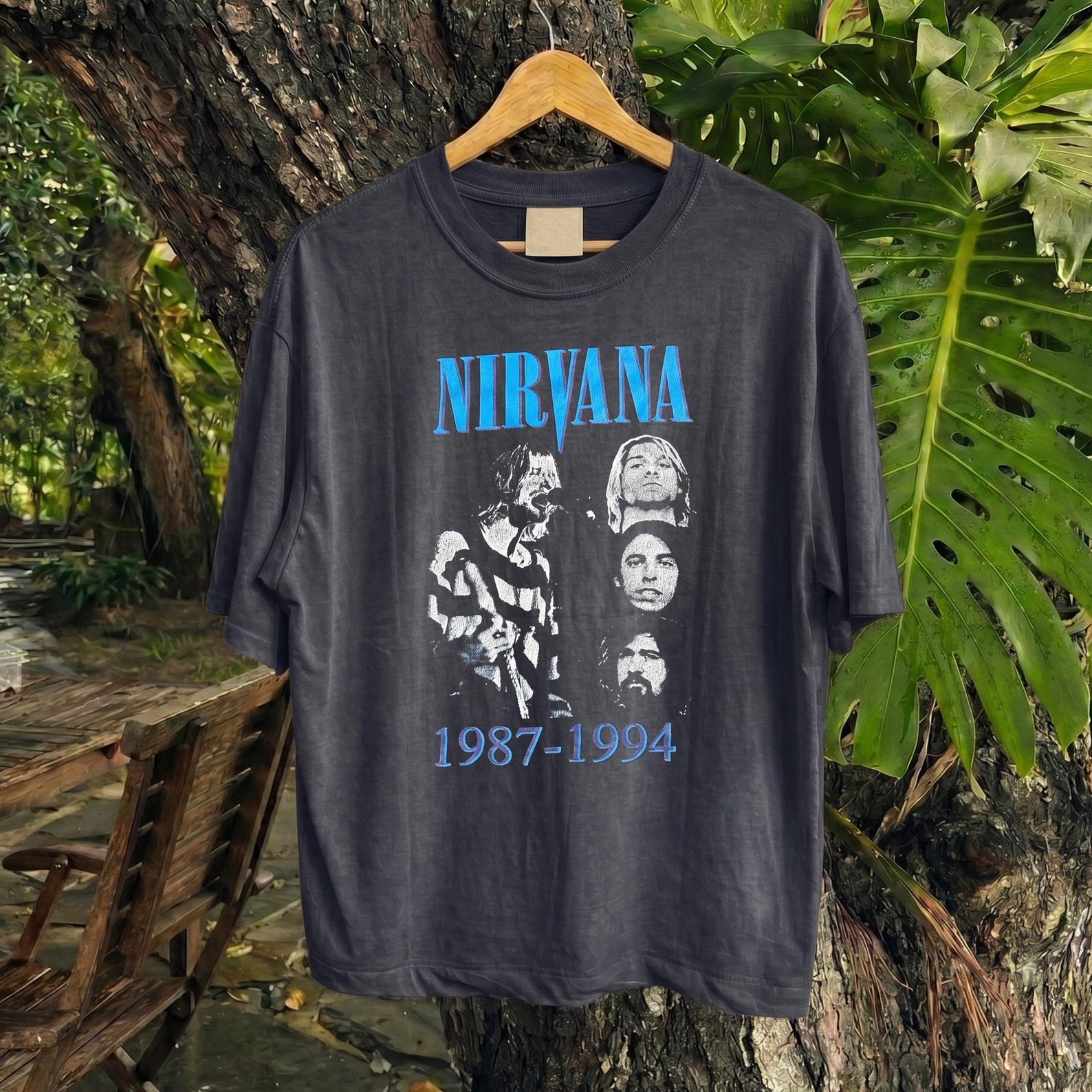 Comfort Colors Nirvana 1987 1994 Shirt, Vintage Grunge Band Tee, Kurt Cobain Graphic T Shirt, 90s Rock Music Fan Gift S