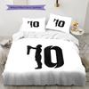 Lionel Messi Pattern Bedding,Quilt Set Quilt Cover Pillowcase Home Birthday Gift(1 * Duvet Cover + 2 * Pillowcase, Without Core)