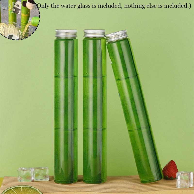 400ml Pet Plastic Bamboo Design Tumbler For Outdoor Sports And Drinks