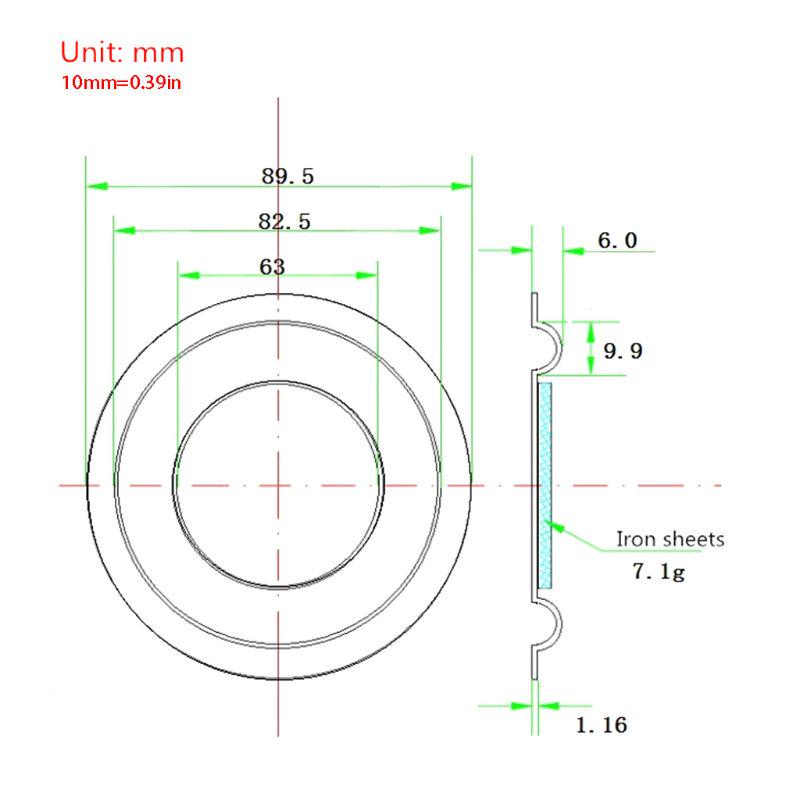 2Pieces Bass Speaker Loudspeaker Vibrating Passive Radiator Speaker Passive Radiator Repair Accessories DIY Home Theater