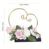1Pc Nordic Artificial Flower Iron Storage Ornaments Retro Love Ring Rack