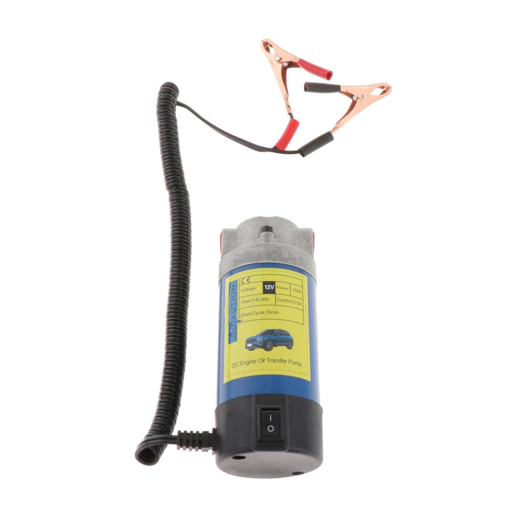 Portable Oil Transfer Suction Pump Pump Oil Suction Electric 100W 12V Oil Change Pump Extractor Fits for Motorbike Adults Men