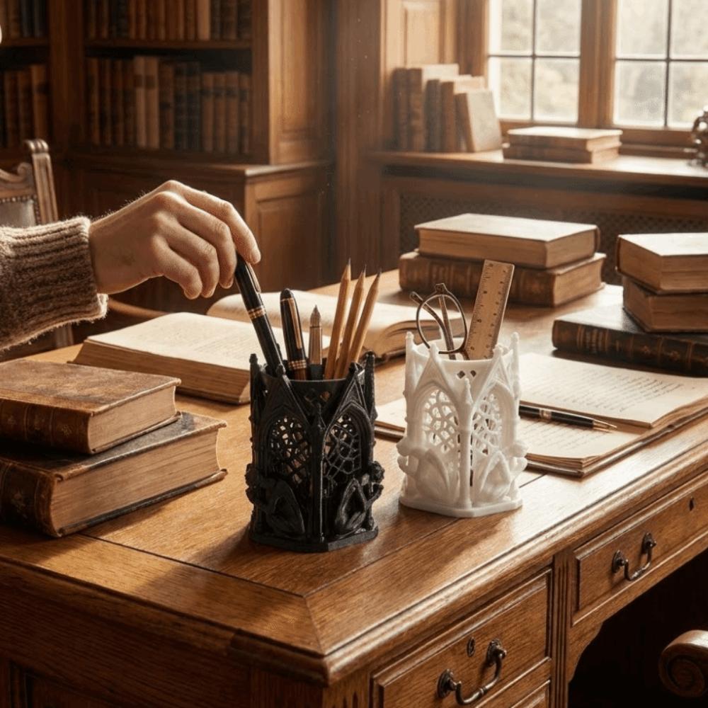 Unique 3D Printed Pen Holder Creative Desk Organizer Cool Art Storage Decor Desktop Ornament