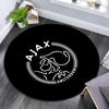 Amsterdamsche Football Club Ajax Round Area Rug,Carpet Rug for Living Room Bedroom Sofa Playroom Decor,Non-slip Floor Mat