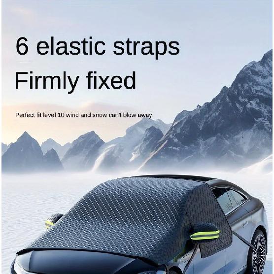 New Winter Snow-Proof Car Sunshade and Snow Shield, Extended and Thickened for Winter, Sunshade for Front Windshield, Snow Cover, Frost and Freeze
