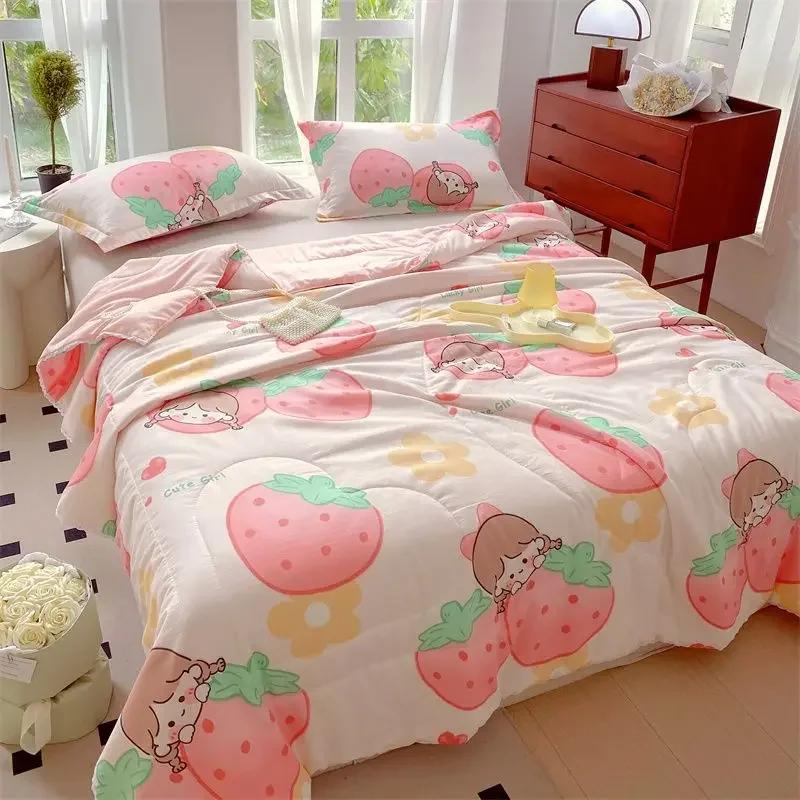 Smooth Air Conditioning Comfortable And Lightweight Summer Quilt Cover Set Soft Brushed Microfiber Duvet Cover Bedding Set