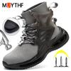 Fashion Sneakers Men Boots Steel Toe Shoes Work Boots Safety Shoes Men Puncture-Proof Protection Shoes Work Sneakers Security