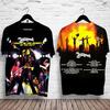 Neues Rock BAND Whitesnake Muster 3D Druck T-Shirt Herren Damen Mode Trendiger Street Style Heavy Metal Rock Kurzarm Oberteile T-Shirts