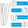 Stainless Steel Drapery Hook and Pin 4 Prongs Curtain Pleat Tape Hooks,Pinch Pleat Curtain Hooks for Pleated Drape