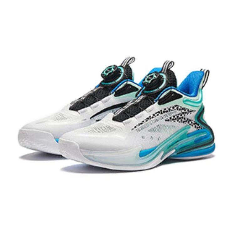 Anta Kinder Whirlwind 2.0 Rutschfeste Low-Top Basketballschuhe Kinder Sneaker Weiß Schwarz 312421122-3