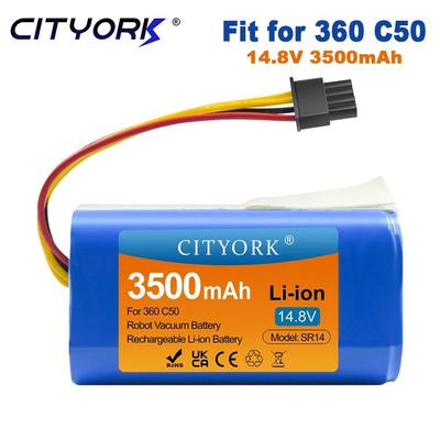 Cityork 14,8V 3500mAh náhradní baterie pro robotický vysavač 360 C50 Náhradní baterie Náhradní díly Baterie 360 ​​c50