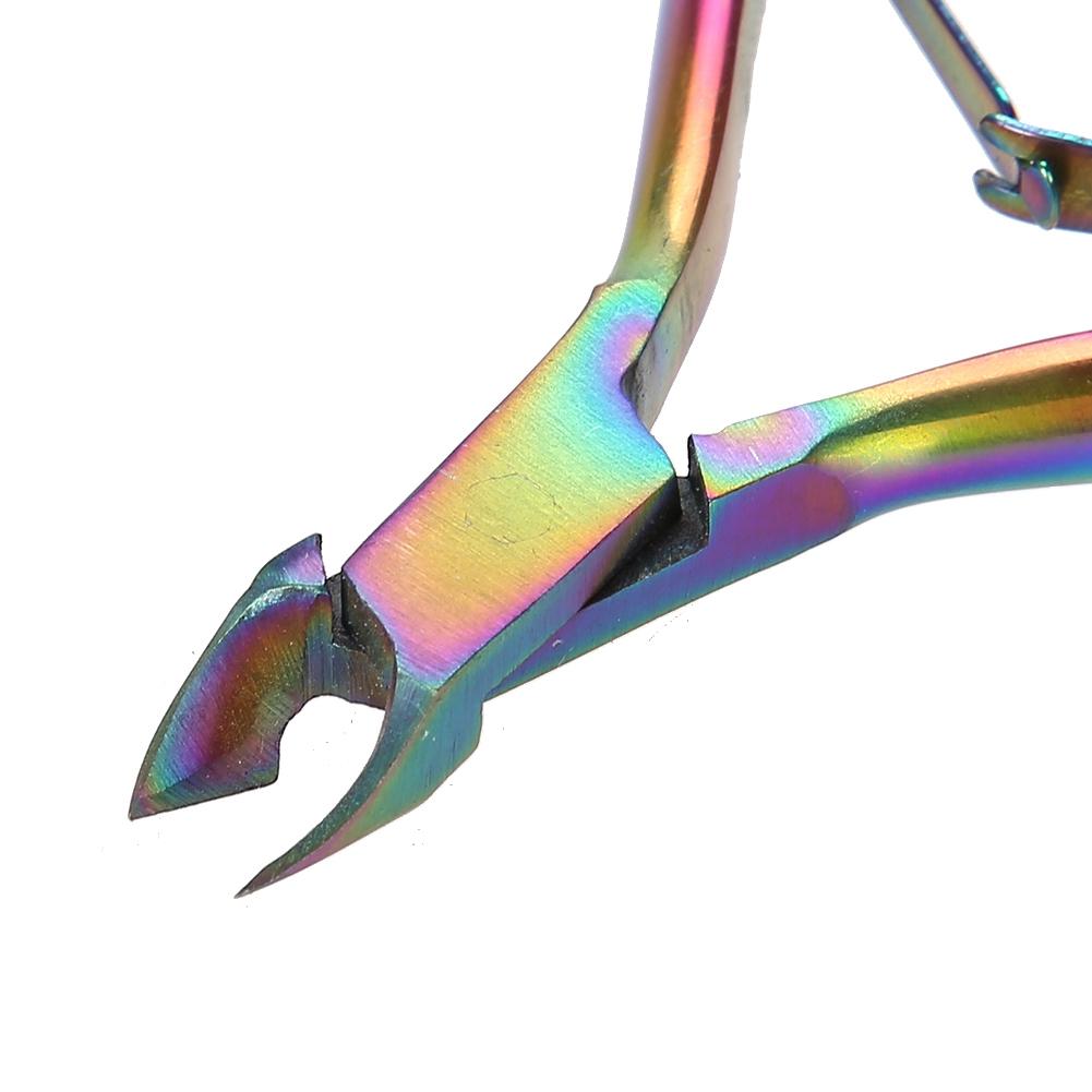 Colorful Stainless Steel Nail Dead Skin Removal Clipper Cuticle Scissors Manicure Pedicure Tool
