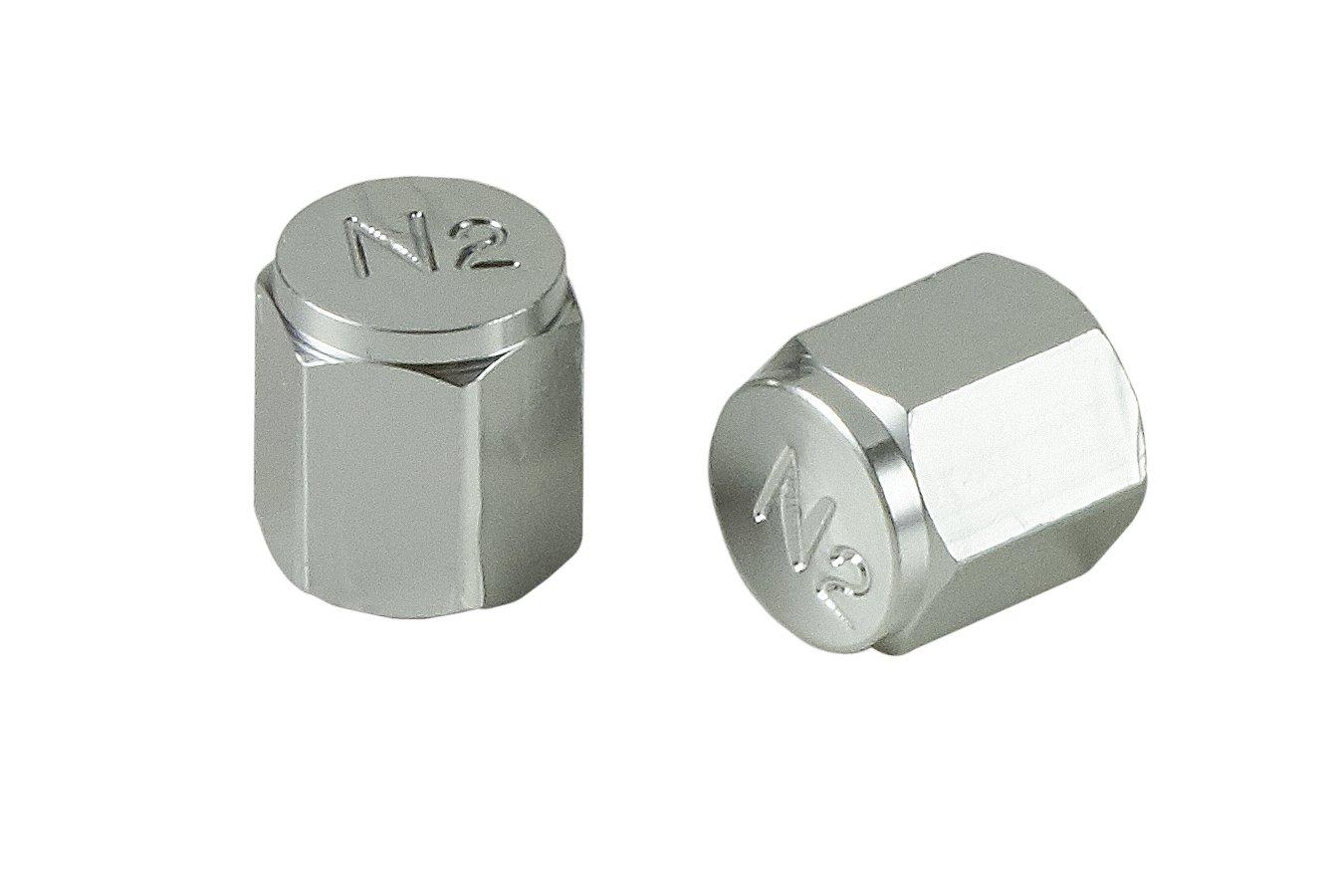 

Центр велозапчастей Колпачок воздушного клапана Универсальный N2 Набор из 2 шт. серебряный