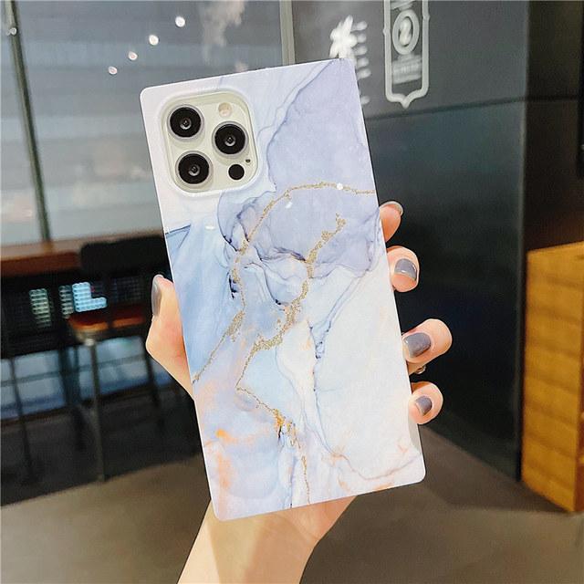 Gradient Marble Texture Phone Case For Iphone 12 11 13 Pro Max Xr Xs Max X 7 8 Plus 12 Pro 11 Shockproof Hard Bumper Back Cover