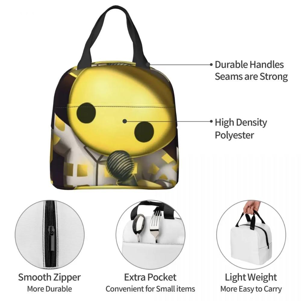 Wobbly Life Gaming Lustige Spiele Isolierte Lunchtasche für Damen Kinder Tragbare Lebensmittelboxen Thermische Lunchbox Tragetasche