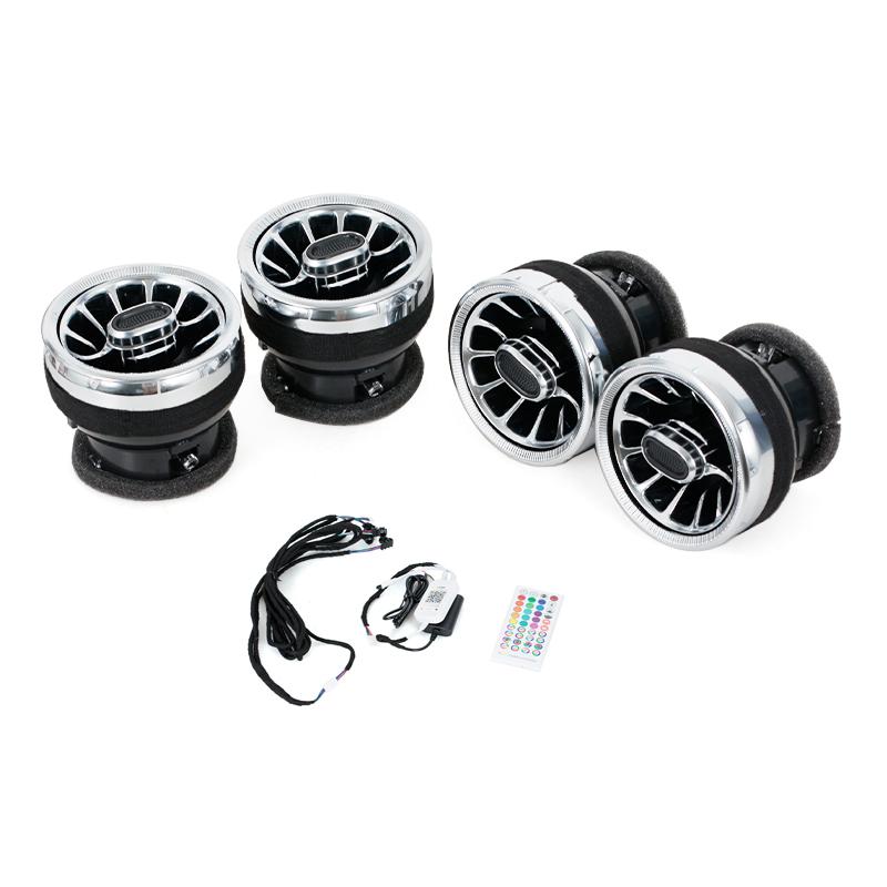 Car LED Front Dashboard AC Air Condition Vent Outlet Turbo Interior Trim For Ford Mondeo