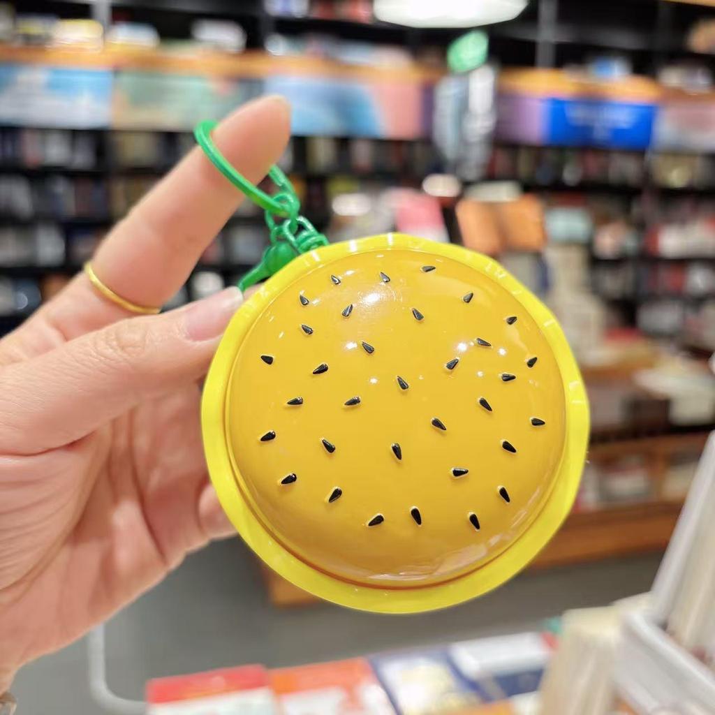 Cross-Border Decompression Burger Keychain - Fun Toy for Kids' Bags & Car Keys
