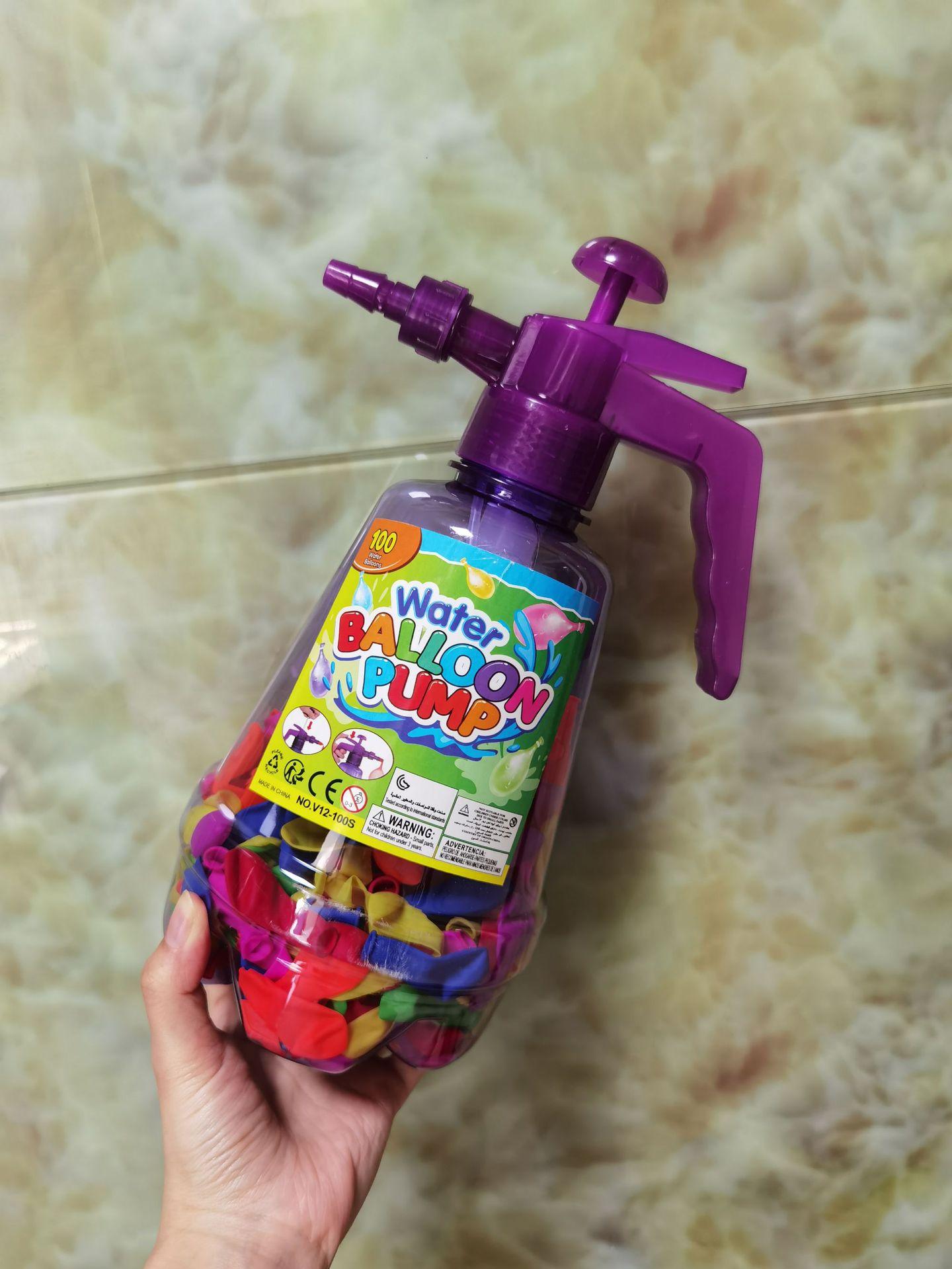 

Water Filler Kit Water Fight Easy-To-Use Balloon Inflator Comes With 100 Water Balloons For Outdoor Fun Large Capacity Set