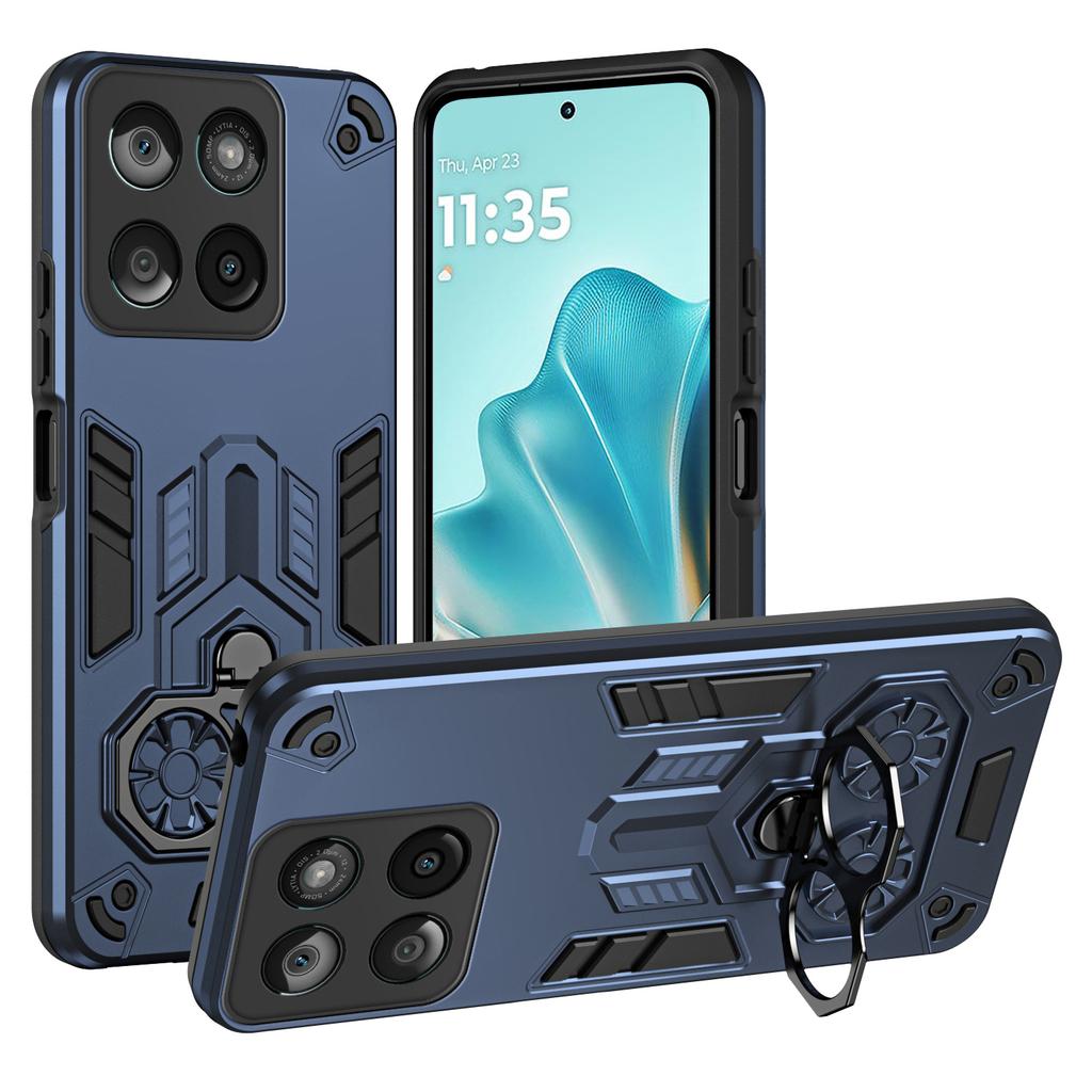 For Motorola Edge 60 Fusion 5G/Edge 60 5G Case Ring Holder Kickstand PC+TPU Shockproof Phone Cover