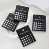 Luxury Simple Shiny Zircon Stud Earrings Set for Women Men Fashion Chic Crystal Decorative Earrings Party Couples Jewelry Gifts