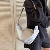 Women's Large Capacity Shoulder Crossbody Bag Solid Color Hobo Bag