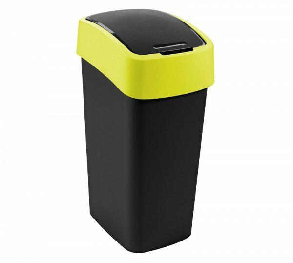 Curver Kosz Na Śmieci "Flip Bin" 9L Czarny Żółty