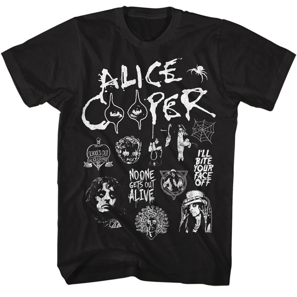ALICE COOPER cd lgo COLLAGE Official SHIRT LRG New schools out billion nightmare Unisex T-Shirt M