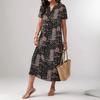 JPNTKY Fashion Summer Spring Short Sleeve V-Neck Casual Dresses