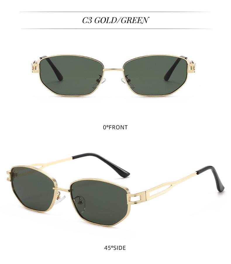 Retro Polygonal Metal Sunglasses: European & American Style, Small Frame, UV Protection, Fashion Streetwear