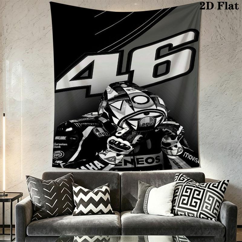 Rossi Force Wall Tapestry Aesthetic Wall Hanging Printed Fabric Blanket Decorative Tapestries for Bedroom Living Room Home Decor