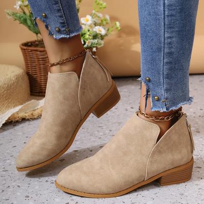 Stivali da Donna Autunno Nuovi Stivali a Punta con Tacco Grosso Donna Taglie Forti Scarpe Moda per Donna Stivali Casual Confortevoli Botas De Mujer