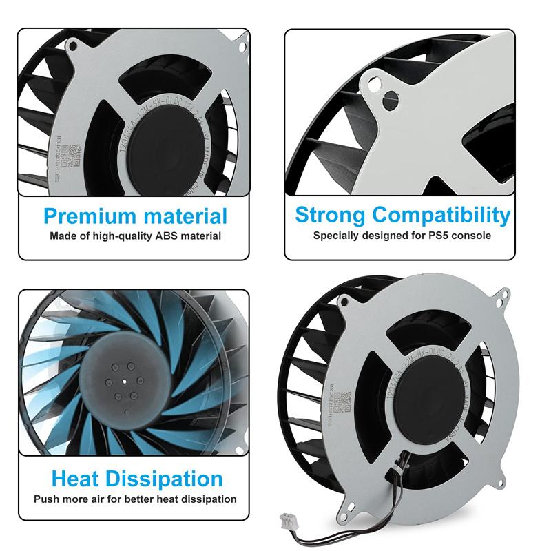 Interner Kühlventilator für PS5-Konsole Ventilator für PS5-Konsole 23 Flügel Interner Kühlventilator für PS5 Flügel
