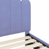 Kids Bed Frame with Headboard Jeans Blue 70 X 140 Cm Fabric